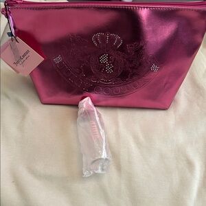 Juicy Couture Metallic Pink Cosmetic Bag